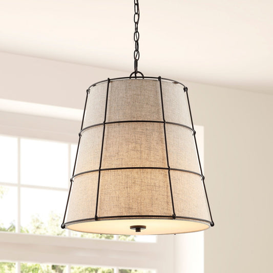 Silas Light Rustic Farmhouse Iron LED Pendant